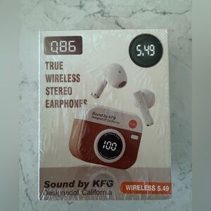 NWT retro camera stereo earbuds